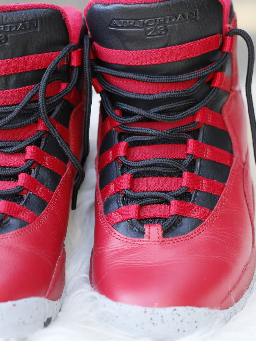 Jordan youth Kids Red and Black Sneakers size 7Y